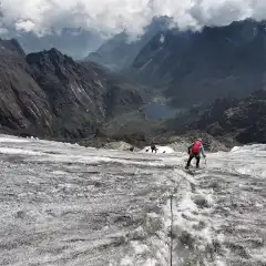 scendendo dal ghicciaio