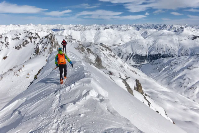 Discesa dal Piz Vadret