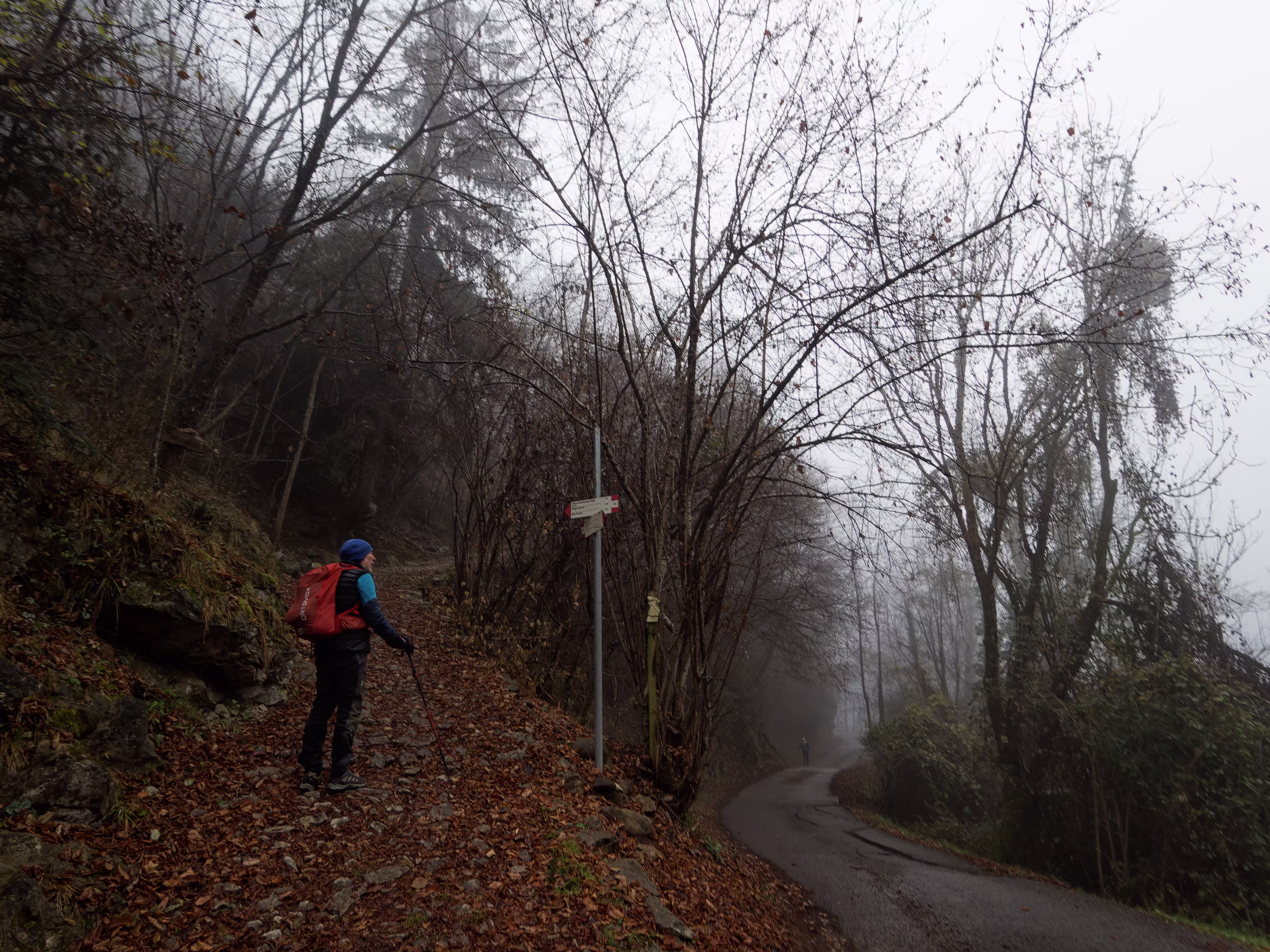 Abbandoniamo la strada per la mulattiera