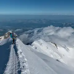 Ultimi metri prima della vetta del Monte Bianco