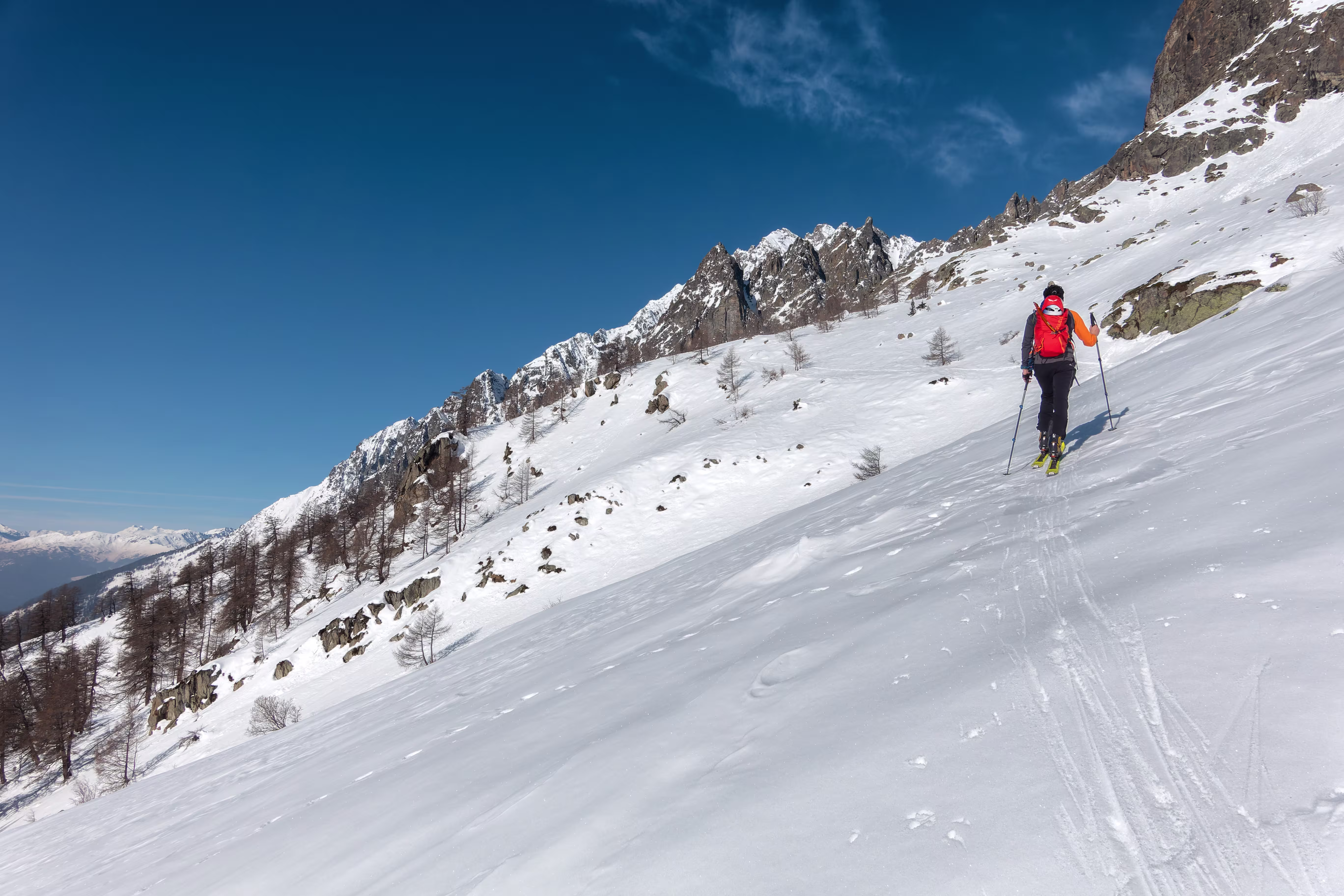 Il traverso per il Rifugio Crête Sèche