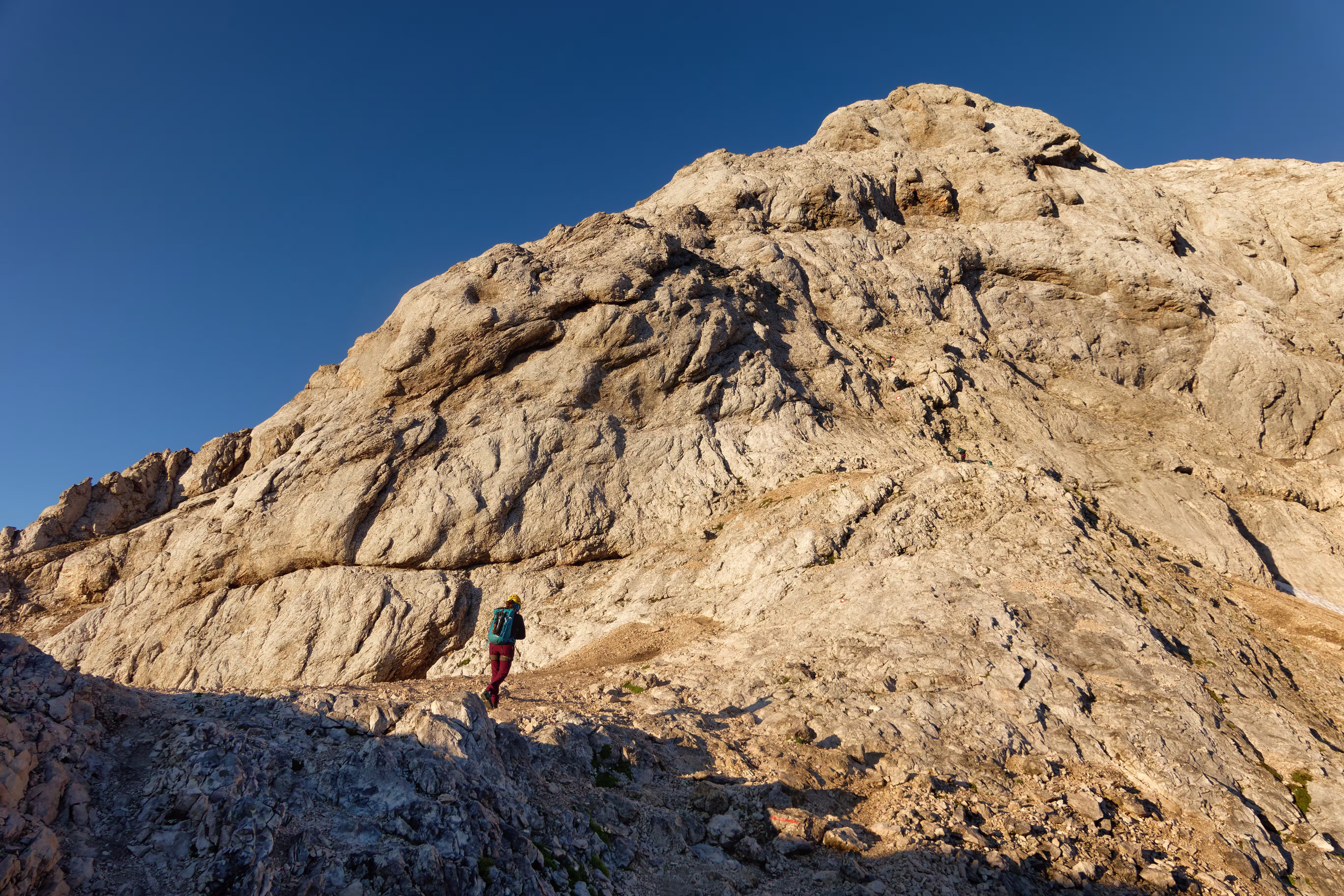L’attacco della cresta poco dopo il Rifugio Kredarica