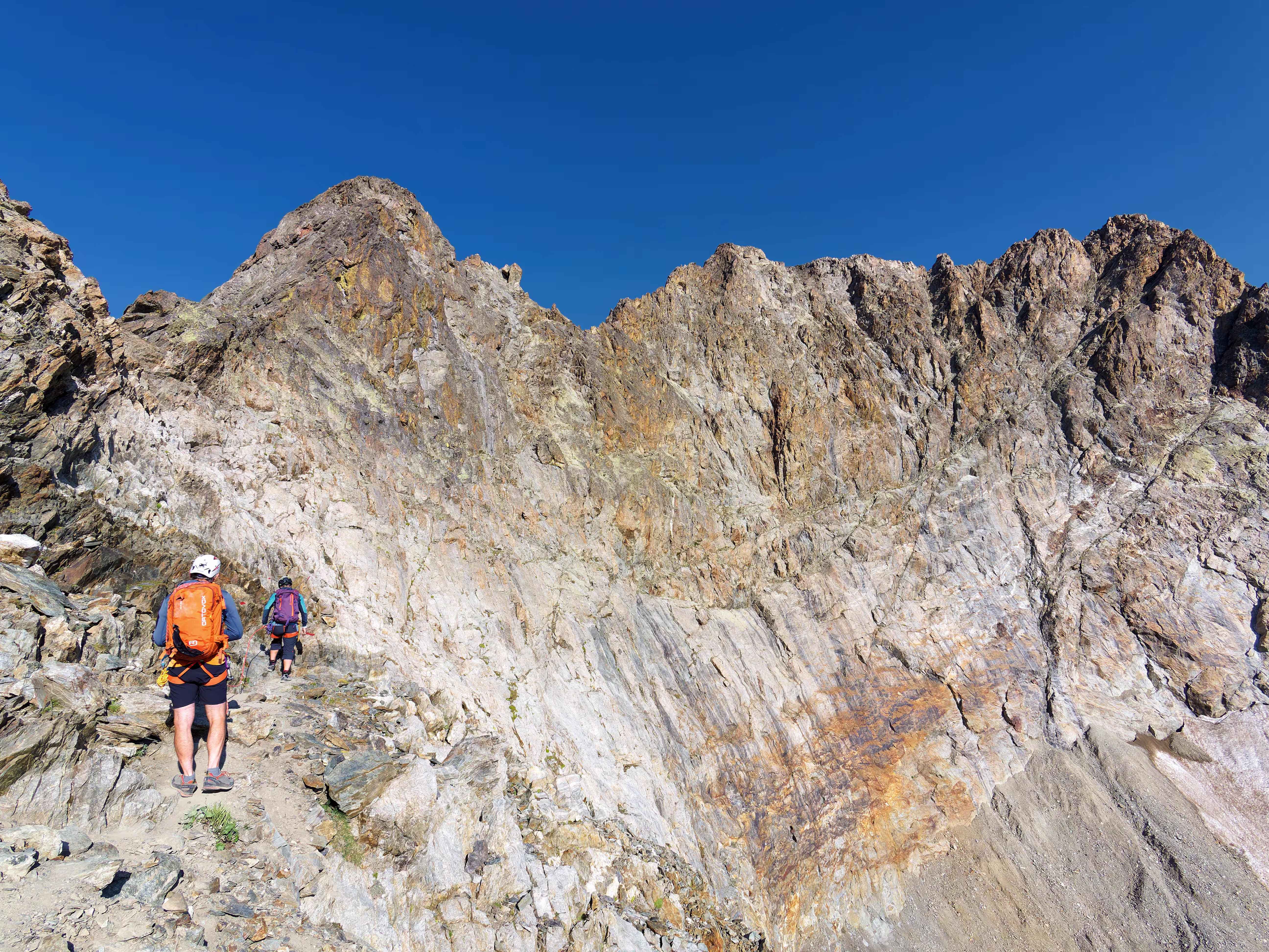 La cengia dal Passo dei Detriti