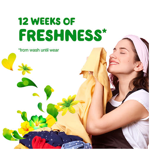 12 weeks of freshness with Gain Original Fireworks Scent Booster