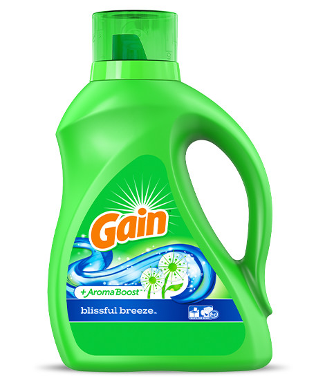 Bottle of Gain Blissful Breeze Liquid Laundry Detergent