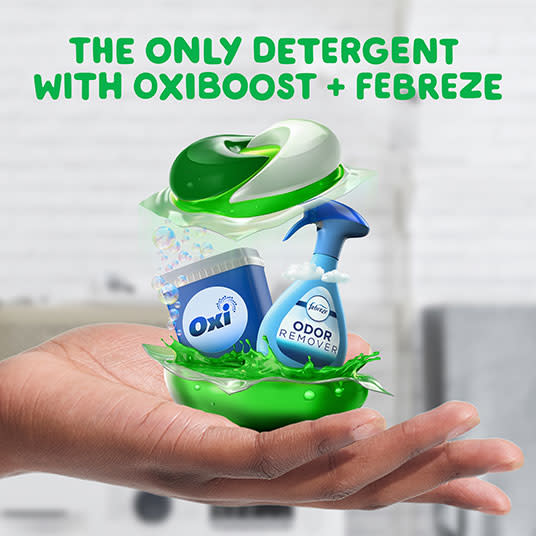 Gain Island Fresh Flings Laundry Detergent with Oxiboost and febreeze