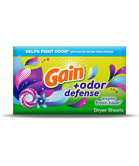 Gain+Odor Defense Super Fresh Blast Fabric Softener Sheets