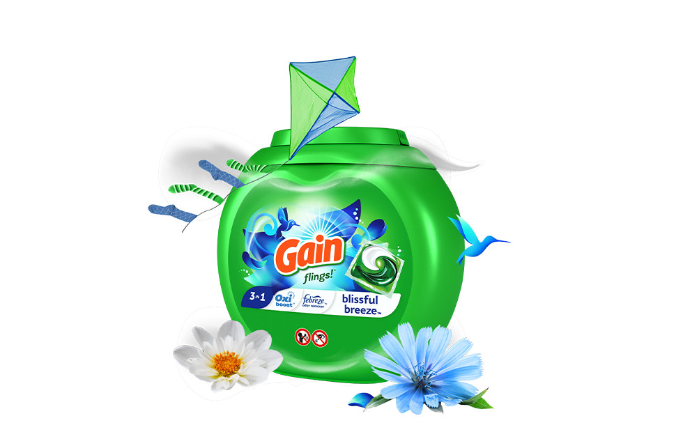 Gain Blissful Breeze scent Laundry Products