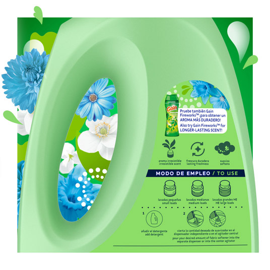 Gain Blue Blossom Fabric Softener front of package