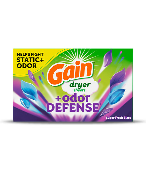Gain+Odor Defense Super Fresh Blast Fabric Softener Sheets