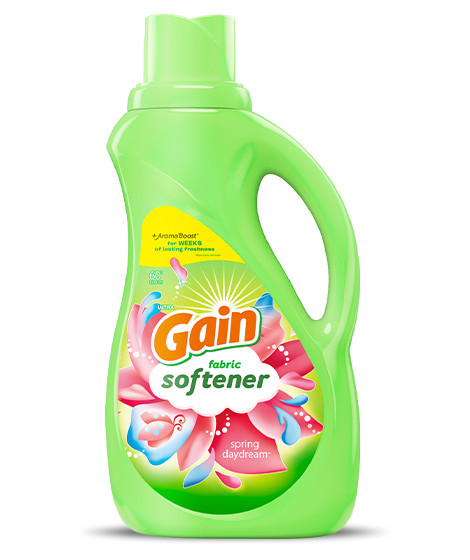 Bottle of Gain Spring Daydream Fabric Softener Laundry Detergent