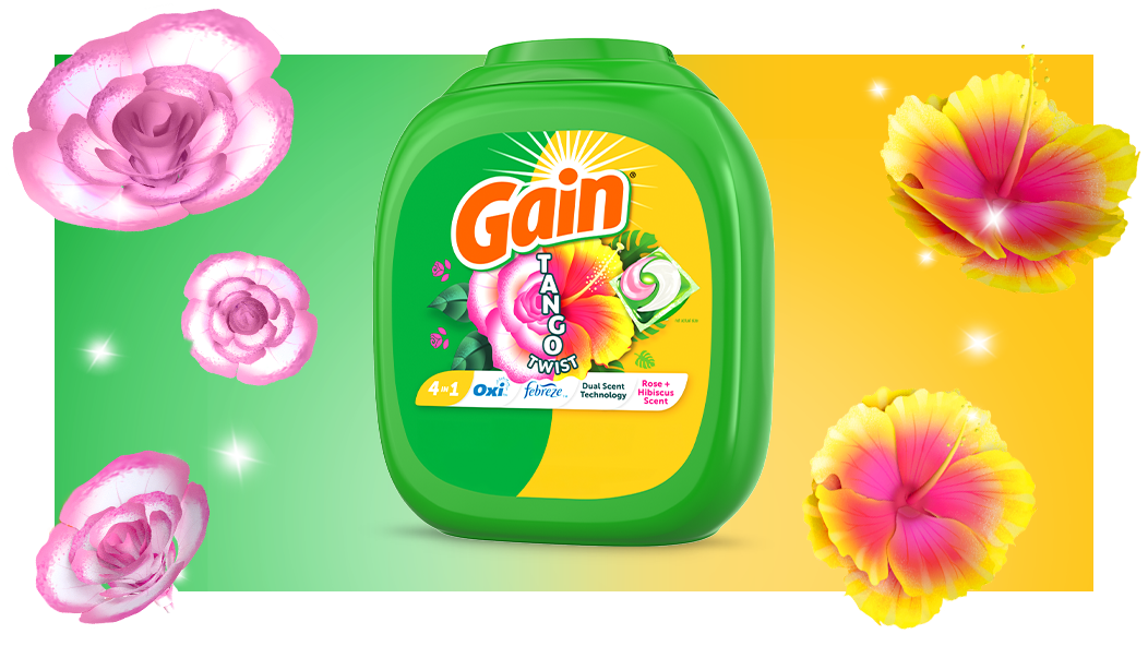 Gain Tango Twist Rose and Hibiscus Scent Laundry Detergent Pacs