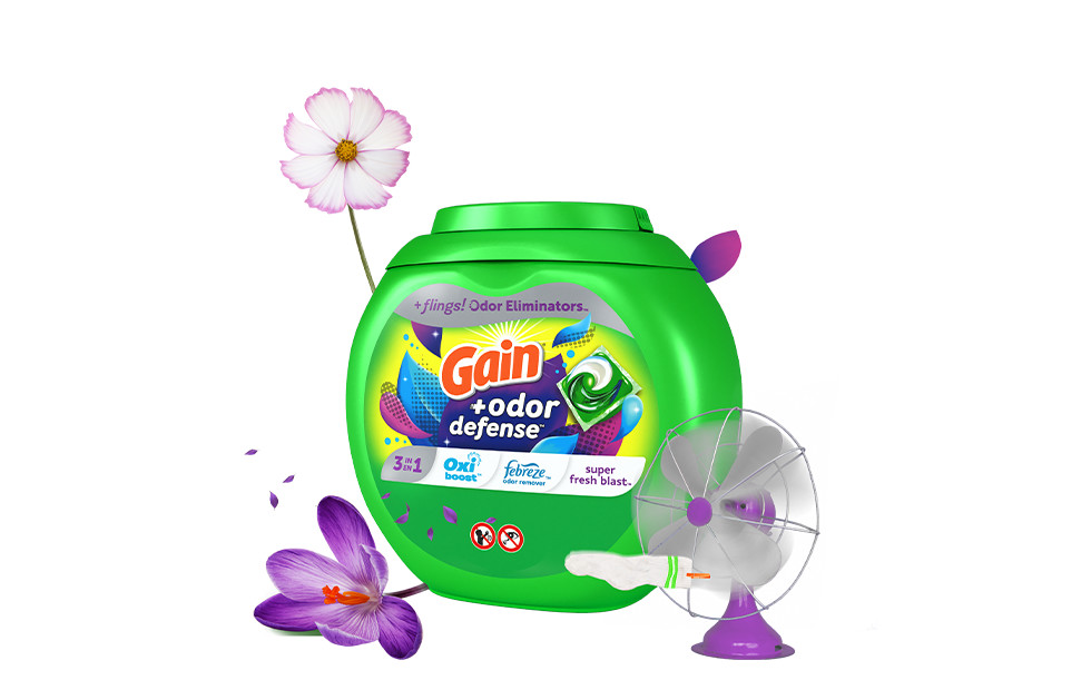 Gain Super Fresh Blast scent Laundry Products