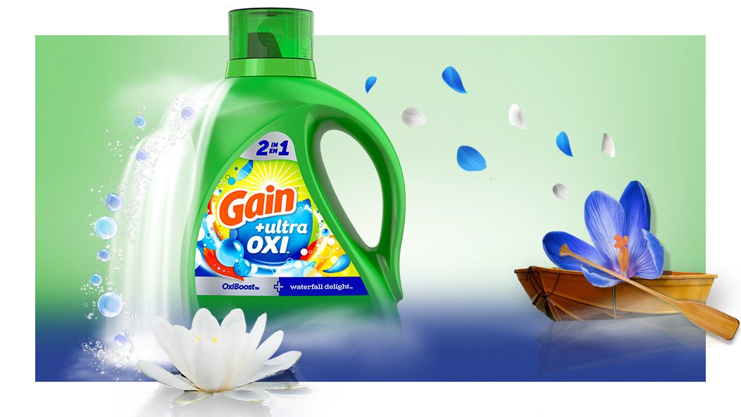 Scent experience of Gain Ultra Oxi Waterfall Delight Liquid Laundry Detergent