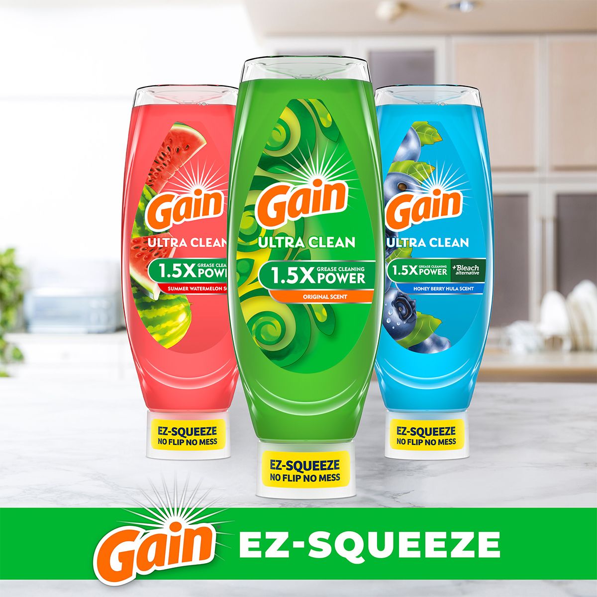 EZ-Squeeze Honey Berry Hula Dishwashing Liquid Soap | Gain