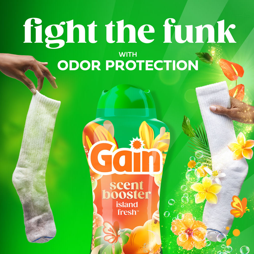 Gain Island Fresh In-Wash Laundry Scent Booster Beads secondary image 02 fight the funk
