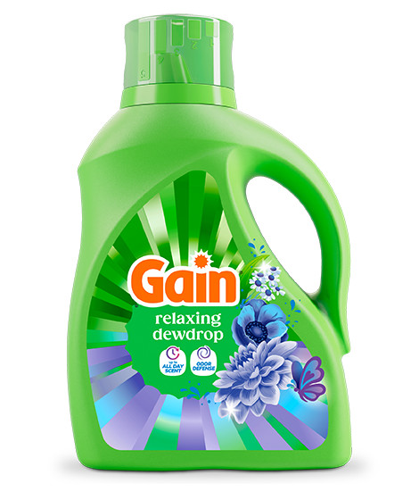 Bottle of Gain Relax Liquid Laundry Detergent