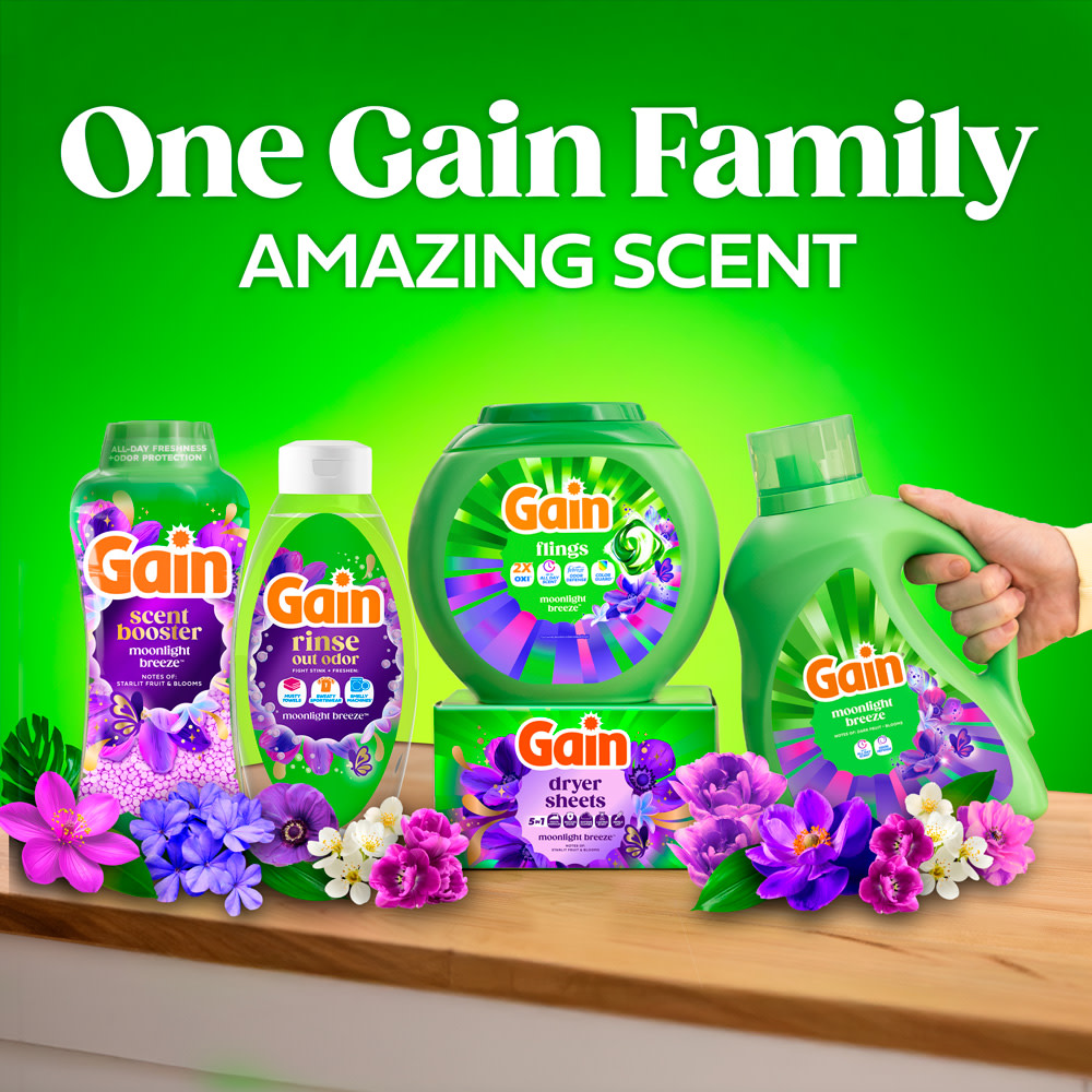 Gain Moonlight Breeze Rinse and Renew Fabric Rinse secondary image 06 one gain family amazing scent