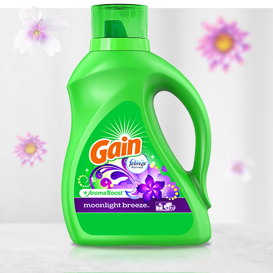 Bottle of Gain Moonlight Breeze Liquid Laundry Detergent