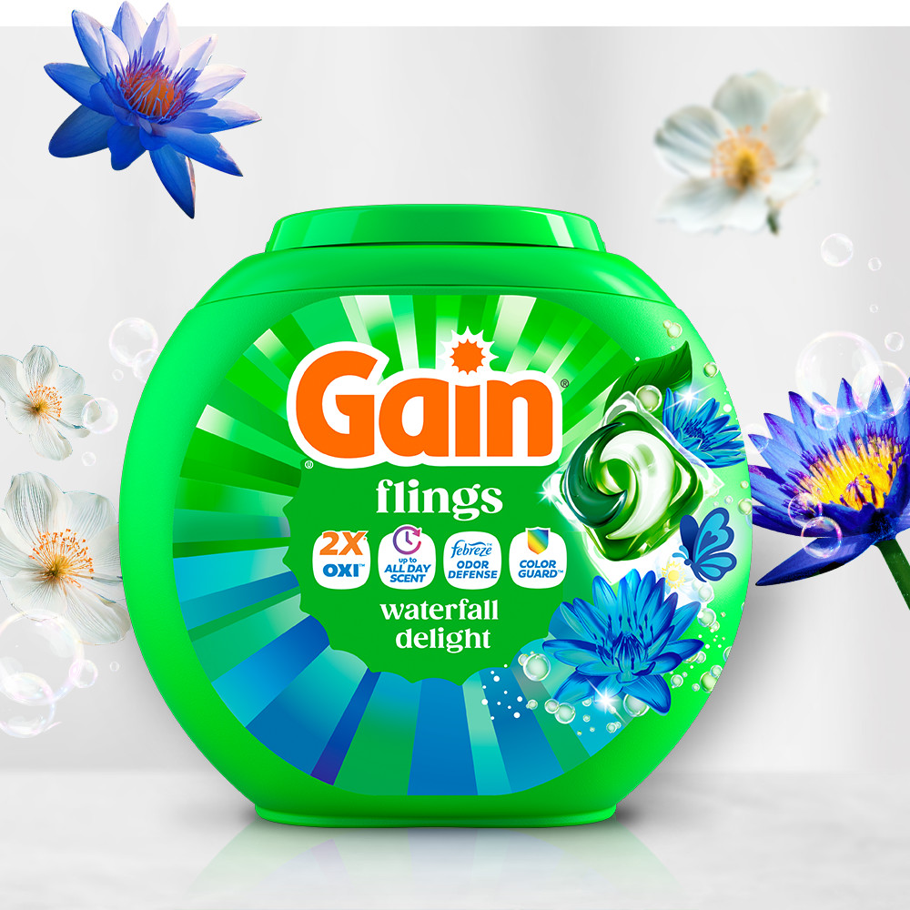 Pack of Gain Ultra Oxi Waterfall Delight  Laundry Detergent
