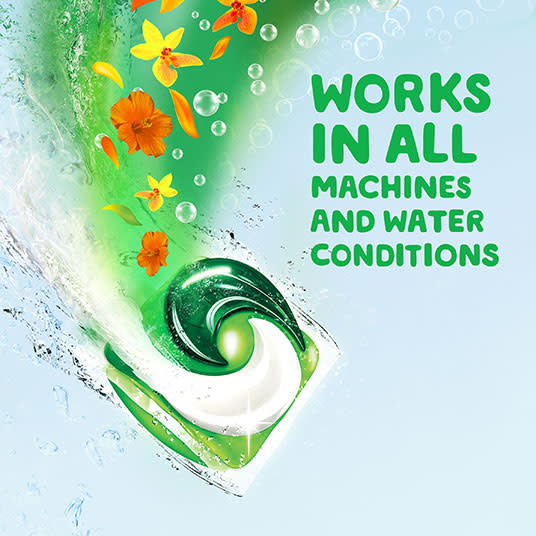 Gain Island Fresh Flings Laundry Detergent works in all machines and water conditions