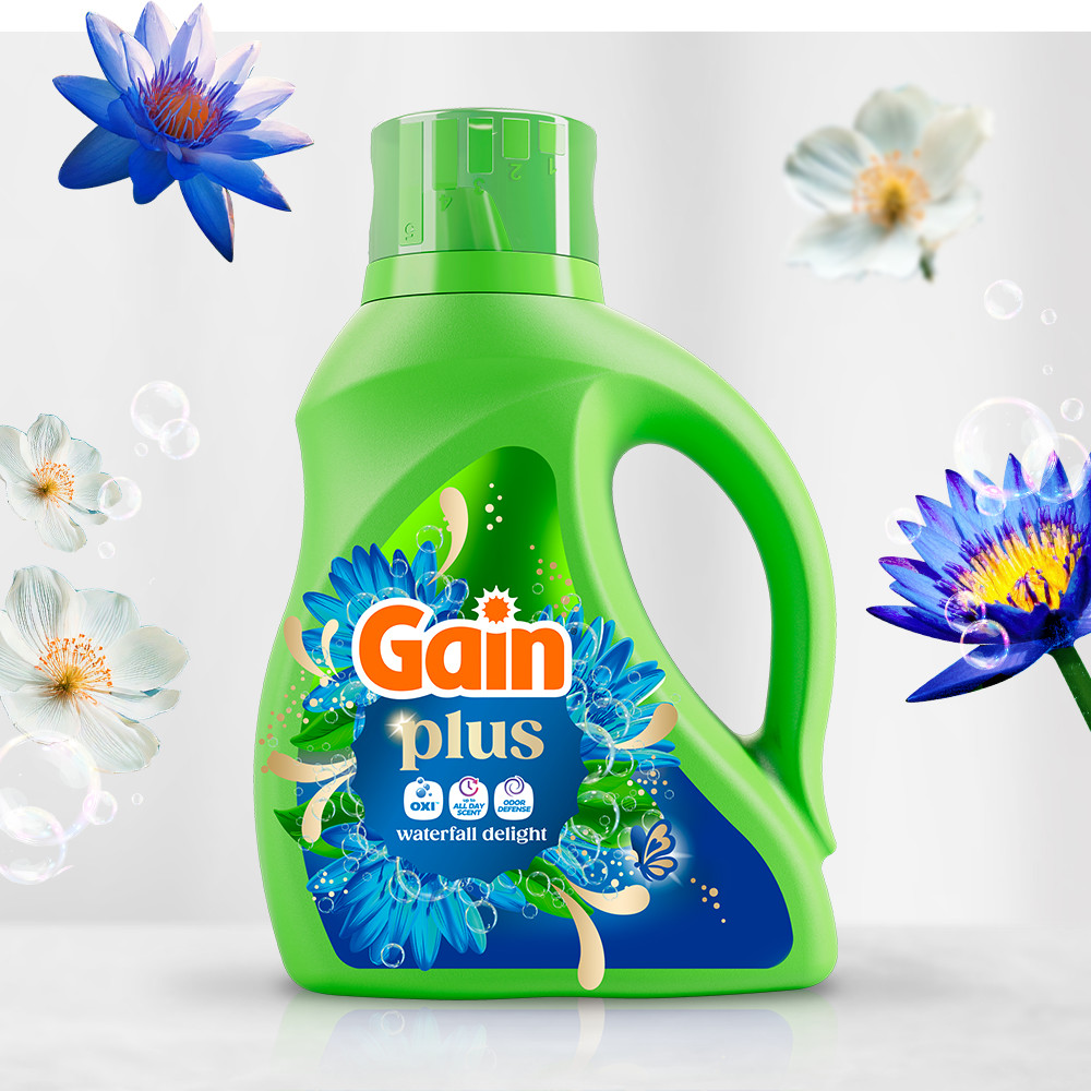 Gain Plus Waterfall Delight Liquid Detergent packshot