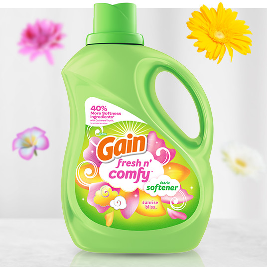 Bottle of Gain Sunrise Bliss Fabric Softener