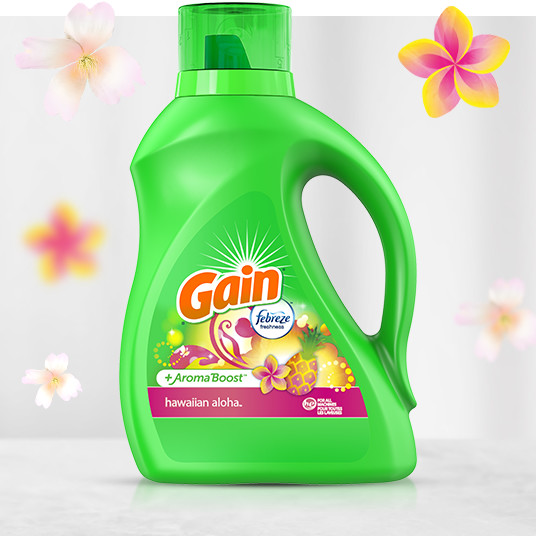 Bottle of Gain Hawaiian Aloha Liquid Laundry Detergent