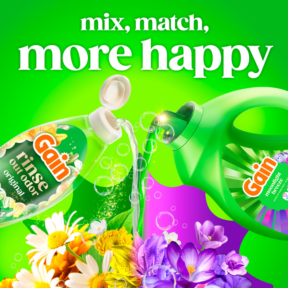 Gain Original Rinse and Renew Fabric Rinse secondary image 04 mix, match, more happy