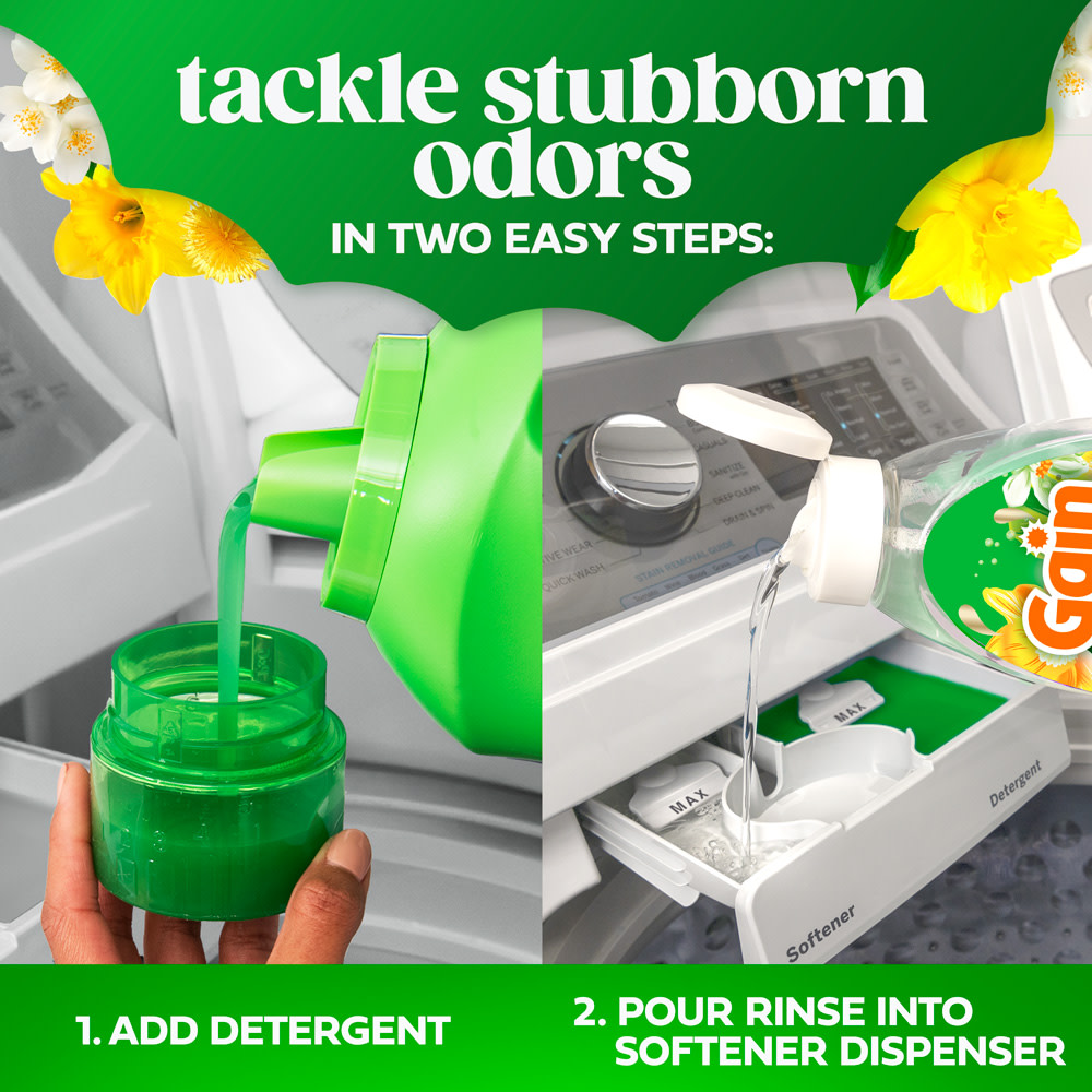 Gain Original Rinse and Renew Fabric Rinse secondary image 07 tackle stubborn odors