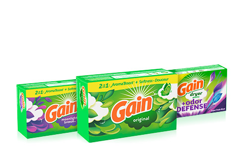 Gain Dryer Sheets and Bar Products