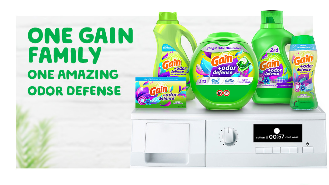 Gain+Odor Defense Super Fresh Blast Flings Laundry Detergent