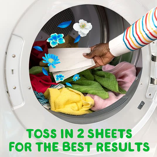 Toss in 2 Gain Blissful Breeze sheets for the best results