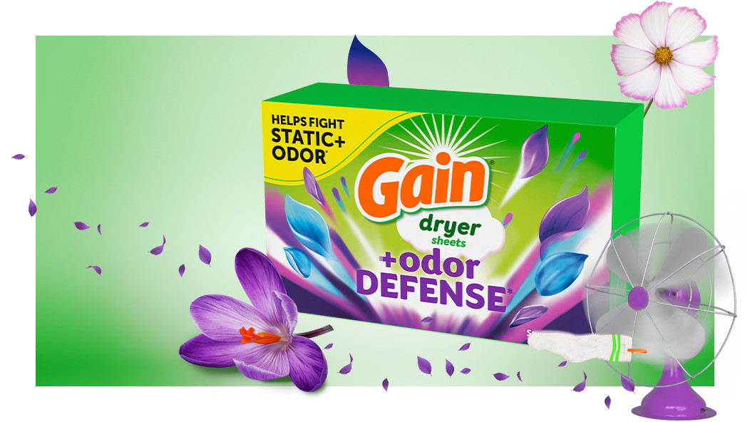 Scent experience of Gain+Odor Defense Super Fresh Blast Dryer Sheet