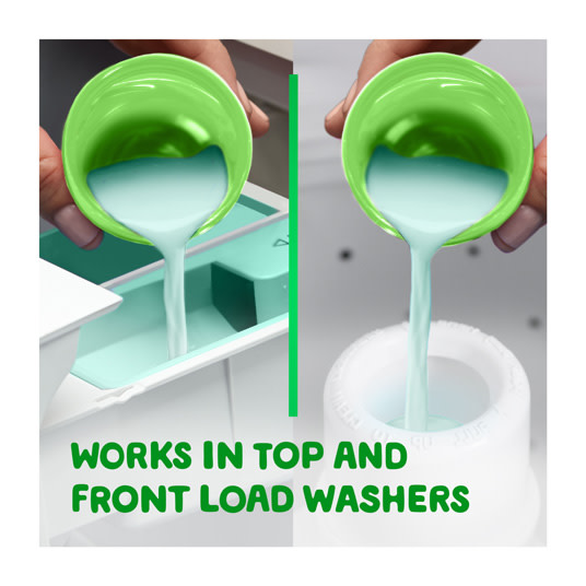 Gain Spring Daydream Fabric Softener works in top and front load washers.