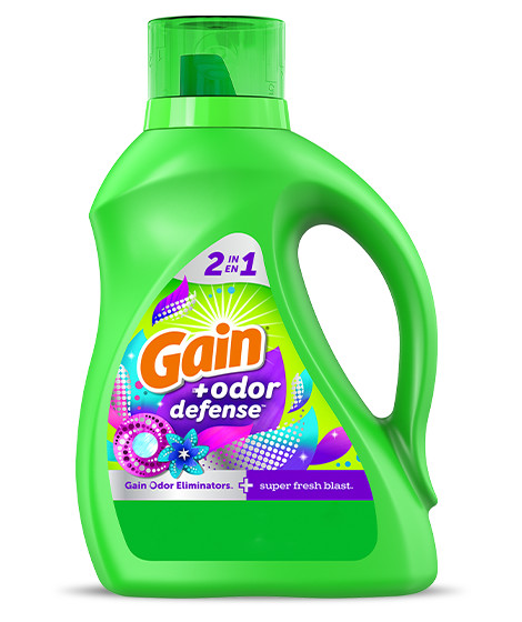 Gain+Odor Defense Super Fresh Blast Liquid Laundry Detergent