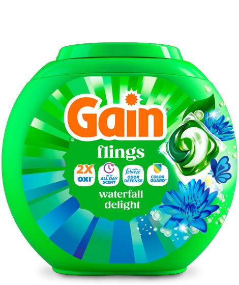 Pack of Gain Ultra Oxi Waterfall Delight Laundry Detergent