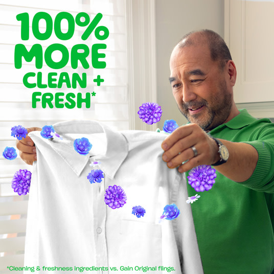 Gain Relax Super Sized Flings Laundry Detergent Pacs, 100% more clean + fresh*