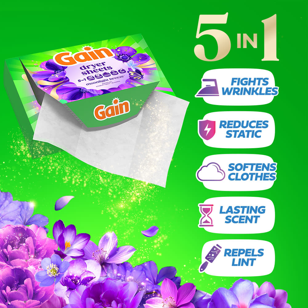 Gain Moonlight Breeze Fabric Softener Sheets