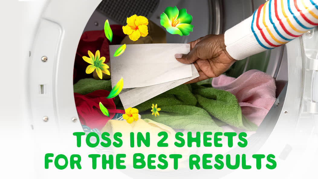 Toss in 2 Gain Original sheets for the best results