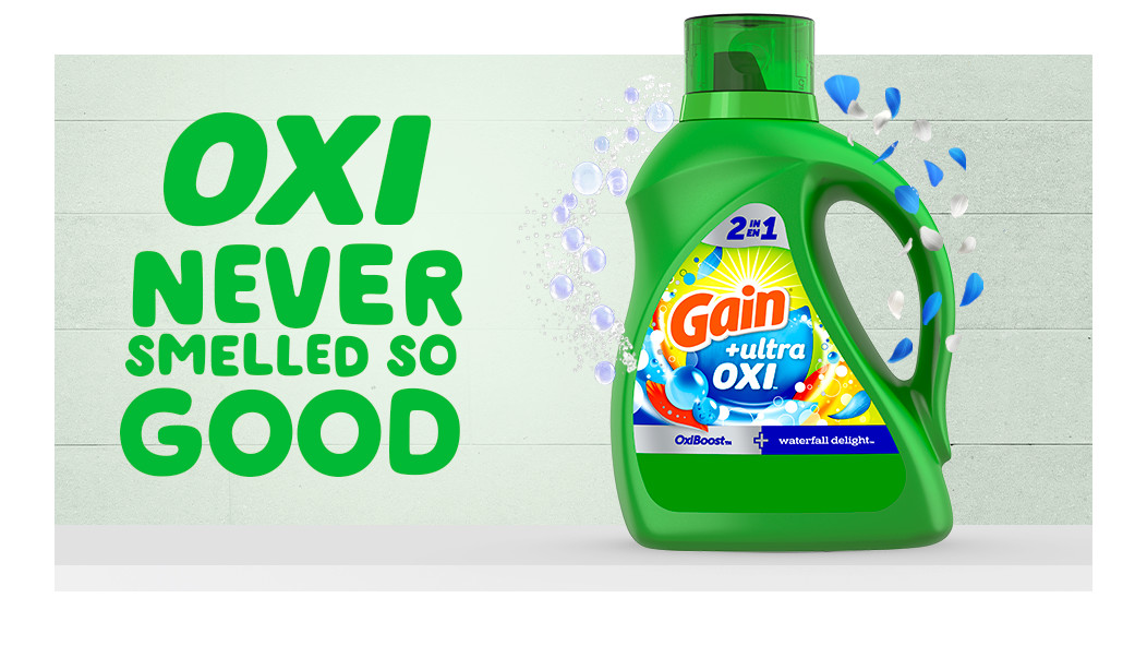 Gain Ultra Oxi Waterfall Delight Liquid Laundry Detergent - Oxi never smelled so good