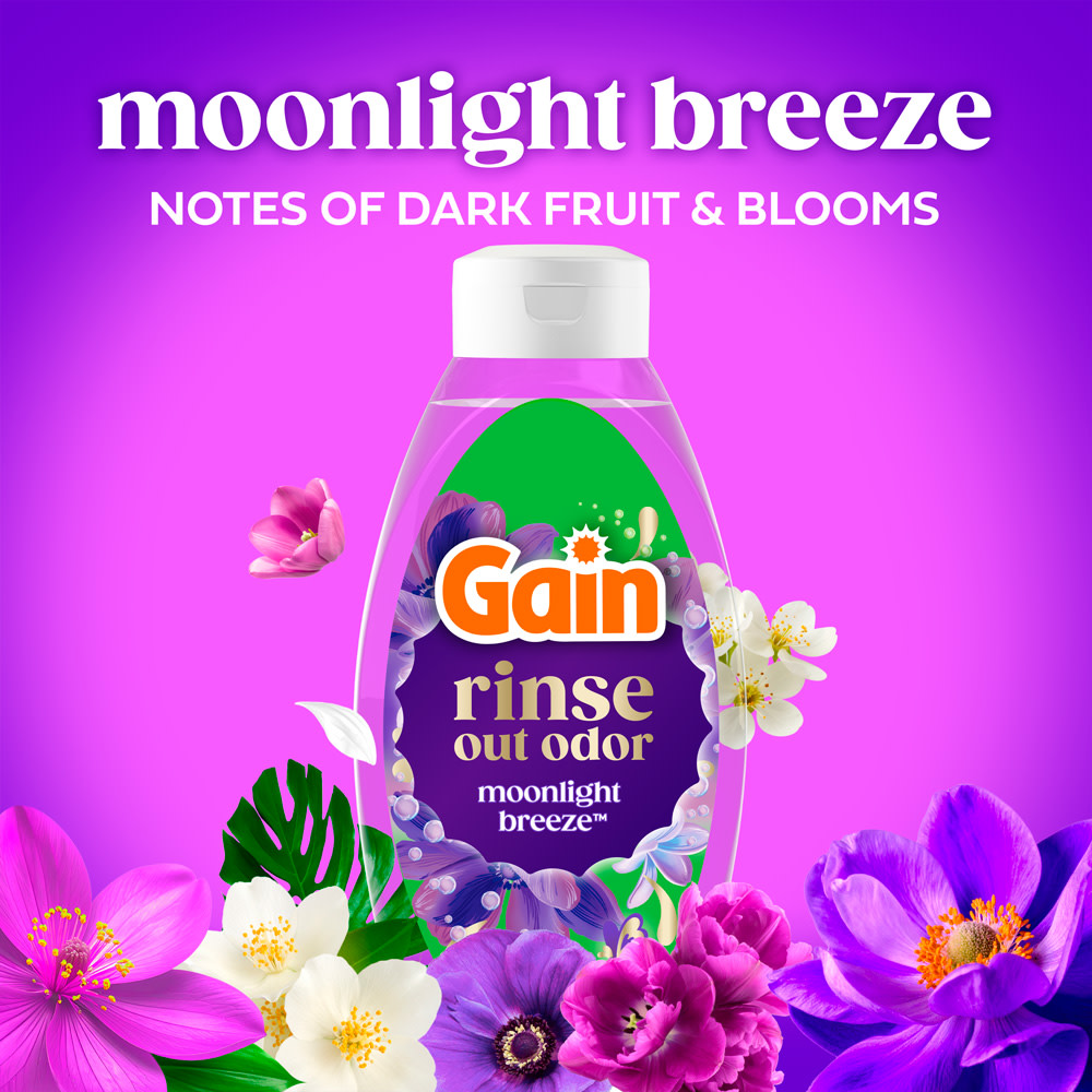 Gain Moonlight Breeze Rinse and Renew Fabric Rinse secondary image 03 moonlight breeze notes of dark fruit and blooms