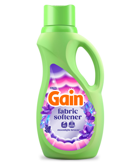 Bottle of Gain Moonlight Breeze Fabric Softener Laundry Detergent