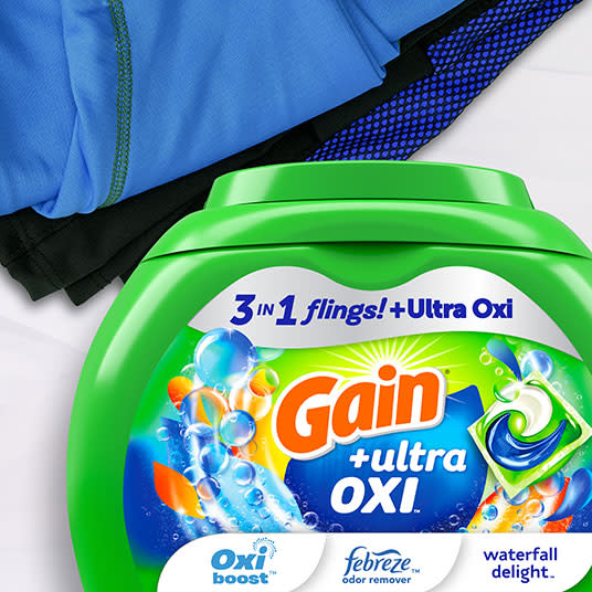 Gain Ultra Oxi Waterfall Delight Flings Laundry Detergent 3in1 with Ultra Oxi