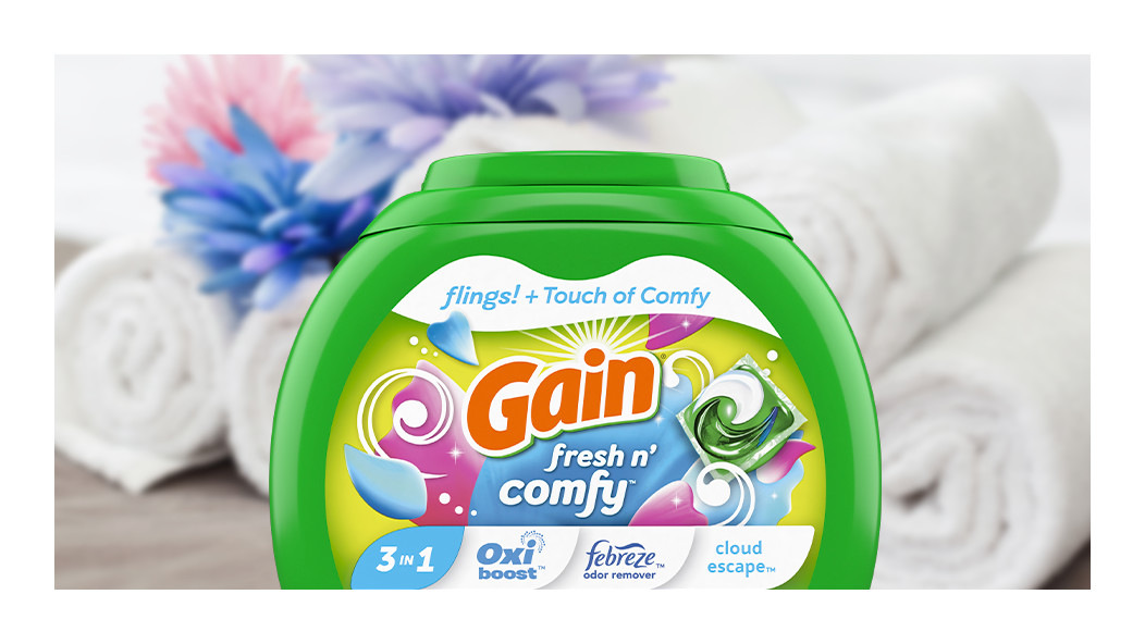 3-in-1 laundry detergent combo of OXI, Febreze, and Cloud Escape 