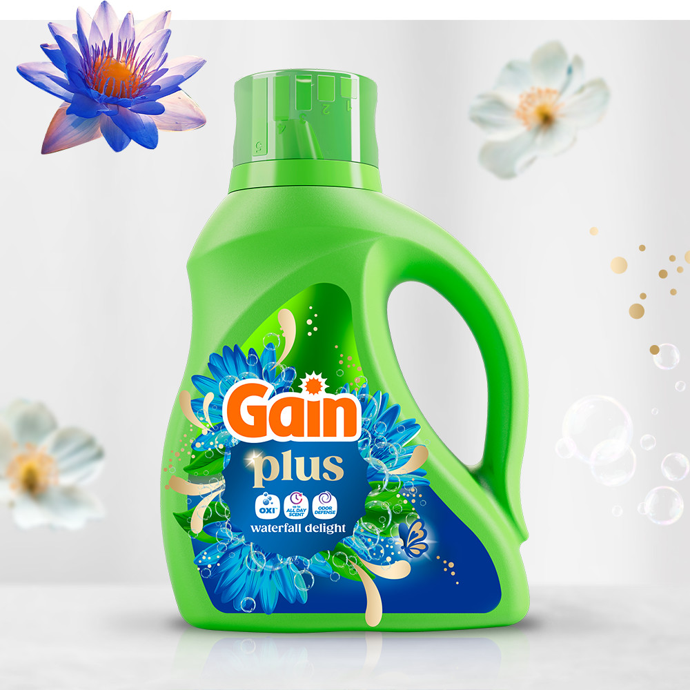 Gain Plus Waterfall Delight Liquid Detergent packshot