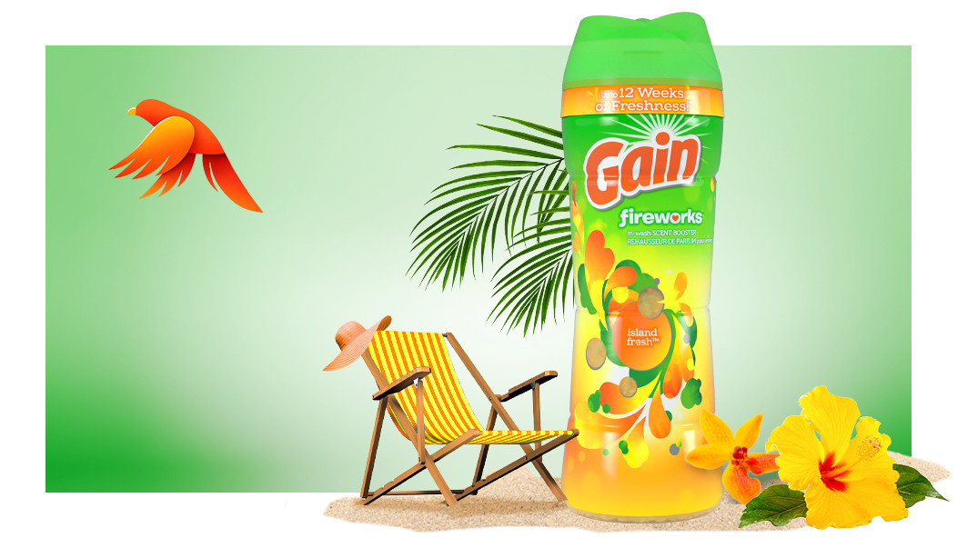 Scent experience of Gain Island Fresh Fireworks Scent Booster