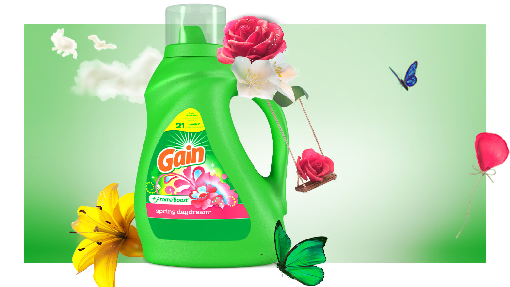 Bottle of Gain Spring Daydream Liquid Laundry Detergent