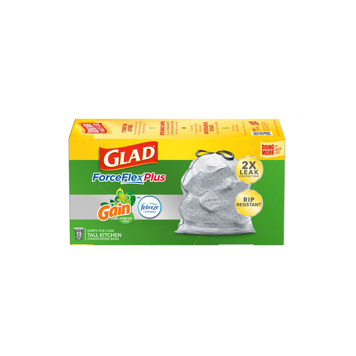 Glad ForceFlex Trash Bags Original Scent Gain 40ct : Cleaning fast