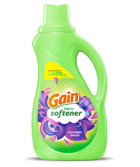 Bottle of Gain Moonlight Breeze Fabric Softener Laundry Detergent